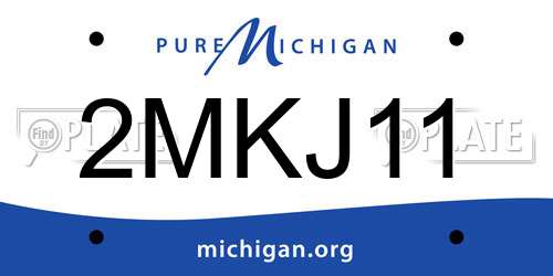 2MKJ11 Michigan License Plate