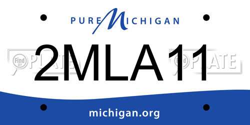 2MLA11 Michigan License Plate
