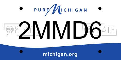 2MMD6 Michigan License Plate