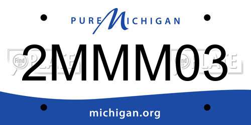 2MMM03 Michigan License Plate