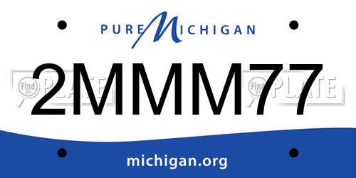 2MMM77 Michigan License Plate