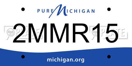 2MMR15 Michigan License Plate