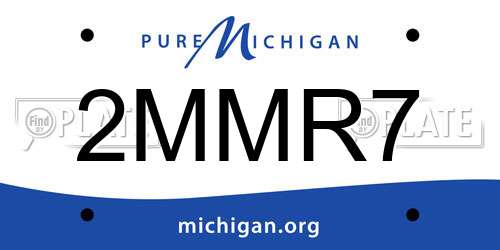 2MMR7 Michigan License Plate