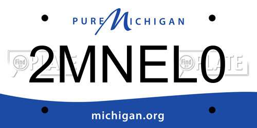 2MNEL0 Michigan License Plate