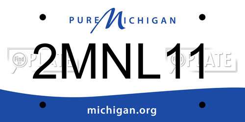 2MNL11 Michigan License Plate