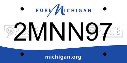 2MNN97 Michigan License Plate