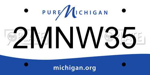 2MNW35 Michigan License Plate