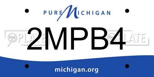 2MPB4 Michigan License Plate