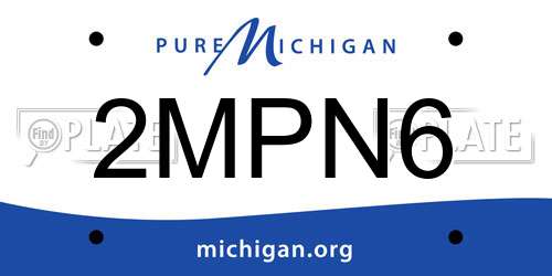 2MPN6 Michigan License Plate