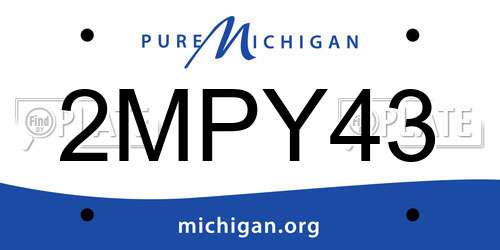 2MPY43 Michigan License Plate