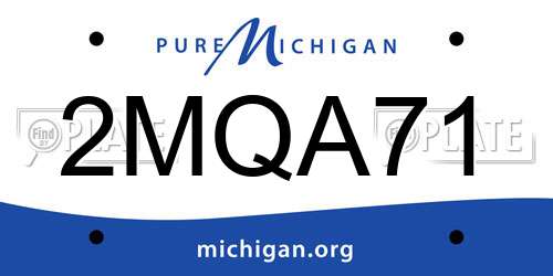 2MQA71 Michigan License Plate