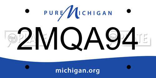 2MQA94 Michigan License Plate