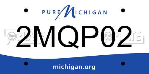 2MQP02 Michigan License Plate