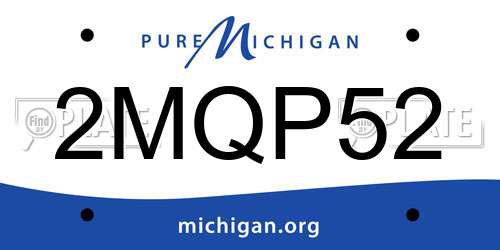 2MQP52 Michigan License Plate