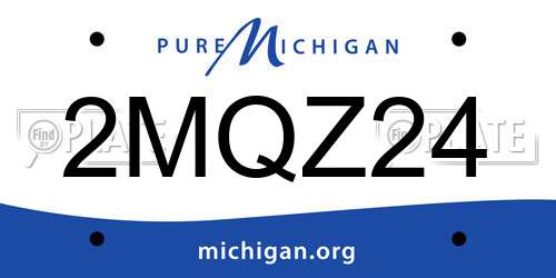 2MQZ24 Michigan License Plate