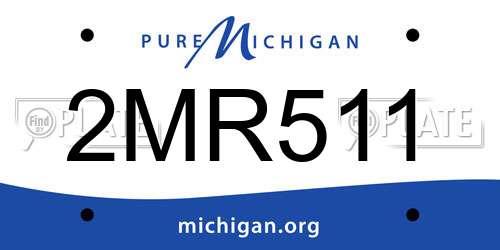 2MR511 Michigan License Plate