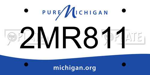 2MR811 Michigan License Plate