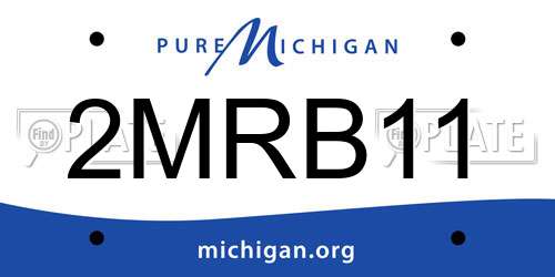 2MRB11 Michigan License Plate