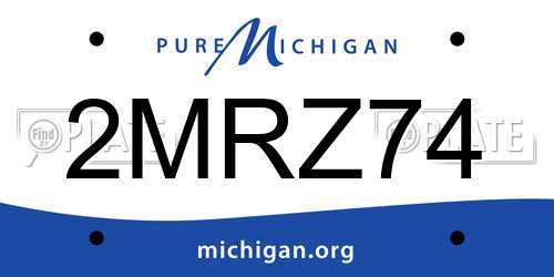 2MRZ74 Michigan License Plate
