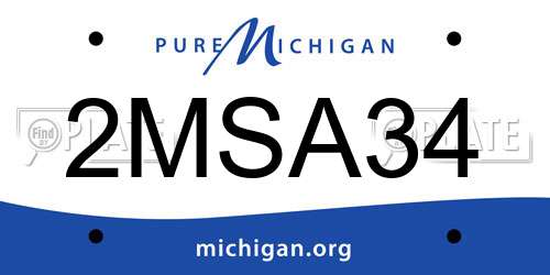 2MSA34 Michigan License Plate