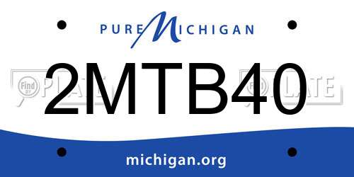 2MTB40 Michigan License Plate