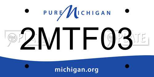 2MTF03 Michigan License Plate