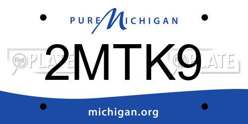 2MTK9 Michigan License Plate