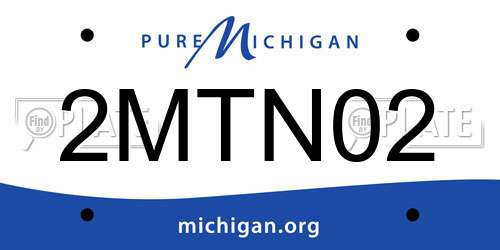 2MTN02 Michigan License Plate
