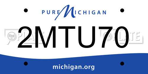 2MTU70 Michigan License Plate