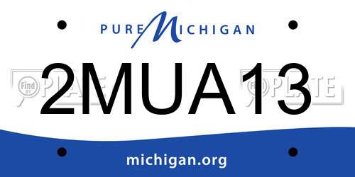 2MUA13 Michigan License Plate