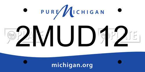 2MUD12 Michigan License Plate