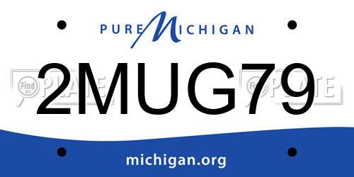 2MUG79 Michigan License Plate
