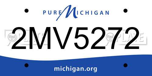 2MV5272 Michigan License Plate