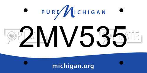2MV535 Michigan License Plate