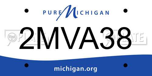 2MVA38 Michigan License Plate
