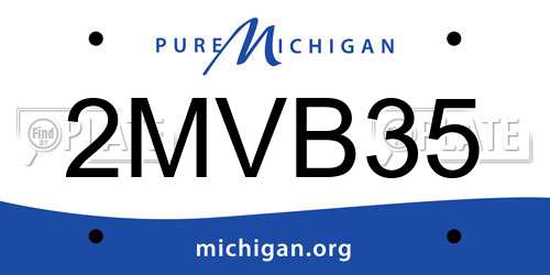 2MVB35 Michigan License Plate