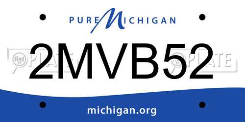 2MVB52 Michigan License Plate