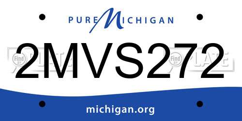 2MVS272 Michigan License Plate