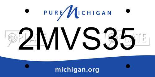2MVS35 Michigan License Plate