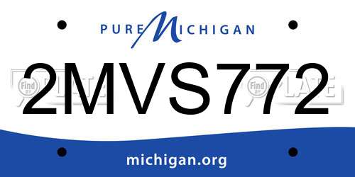 2MVS772 Michigan License Plate