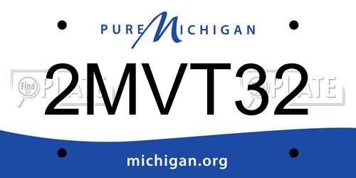 2MVT32 Michigan License Plate