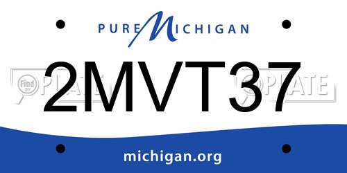 2MVT37 Michigan License Plate