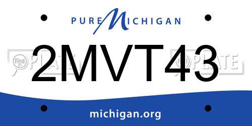 2MVT43 Michigan License Plate