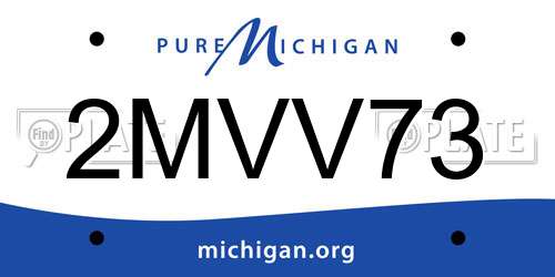 2MVV73 Michigan License Plate