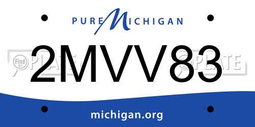 2MVV83 Michigan License Plate