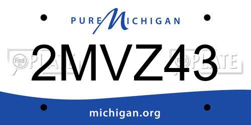 2MVZ43 Michigan License Plate
