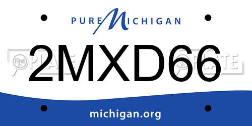 2MXD66 Michigan License Plate
