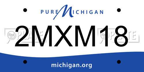 2MXM18 Michigan License Plate
