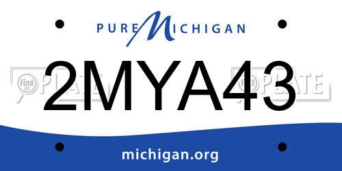 2MYA43 Michigan License Plate