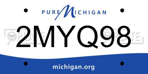 2MYQ98 Michigan License Plate